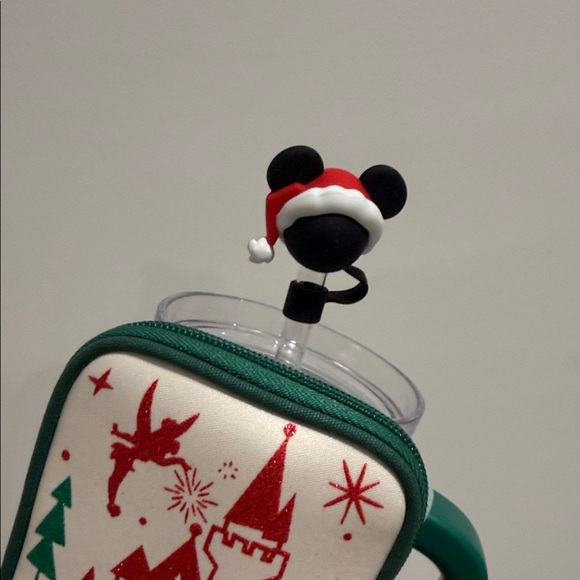Disney parks Christmas Festive Castle Holiday tumbler Cup with pocket Holder - Picture 4 of 4
